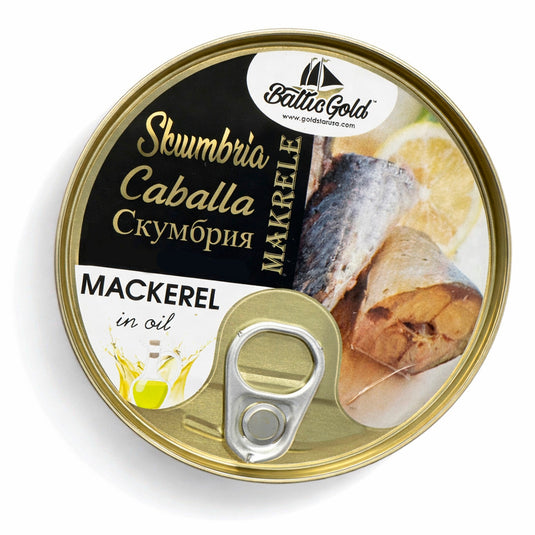 Mackerel In Oil, Baltic Gold, 240g/ 8.47 oz
