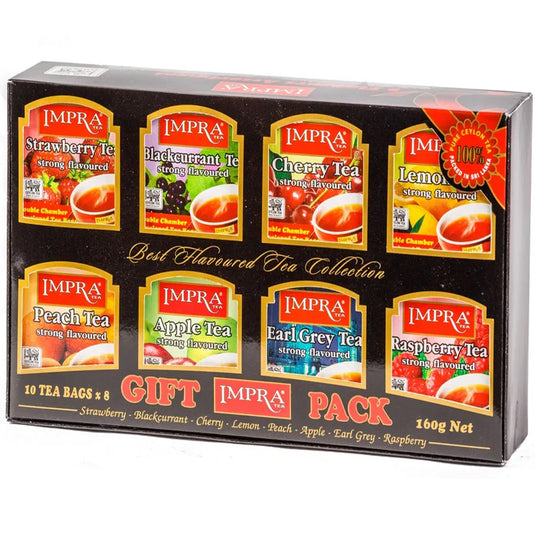 Black Tea Collection of Flavors of 8 types, Impra, 2g x 10 sachets
