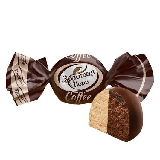 Coffee-Flavored Chocolate Candies “Zolotaya Pora”, Akkond, 7.97 oz / 226 g