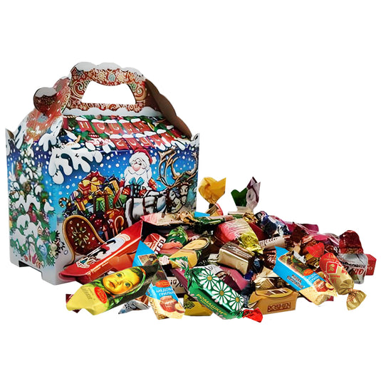 Russian Holiday Christmas Candy Gift Set "Holidays Reindeer", 1 kg