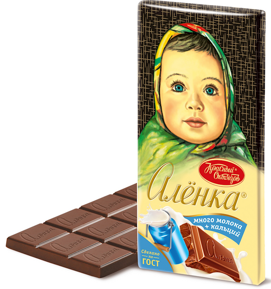 Imported Russian Milk Chocolate "Alionka" with Calcium and Milk