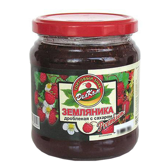 Лесная земляника, перетертая с сахаром, 600 г