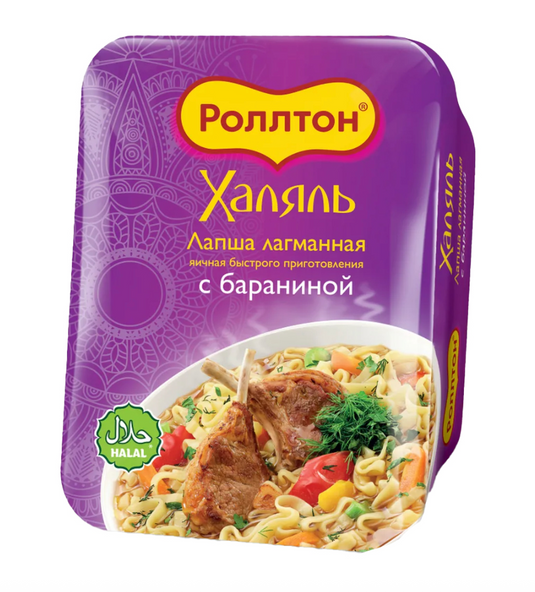 Instant Egg Lagman Noodles with Lamb, Rollton, 90g