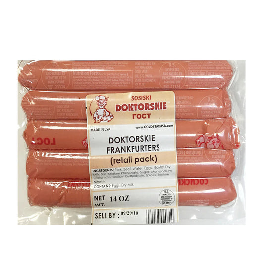 Sausages Doktorskie, Frankfurters, 14oz