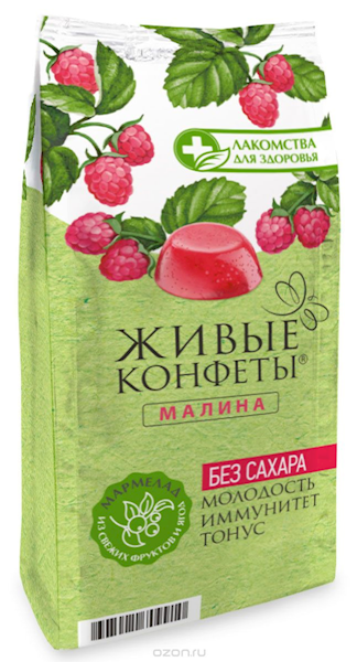 Marmalade "Zhyvye Konfety" Raspberry 170g (Sugar FREE)
