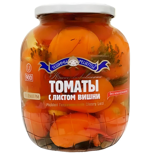 Pickled Tomatoes w/ Cherry Leaf, Teshcha's Recipes, 900 g