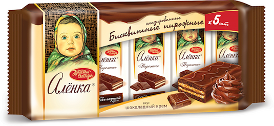 Biscuit cakes "Alenka" chocolate cream taste