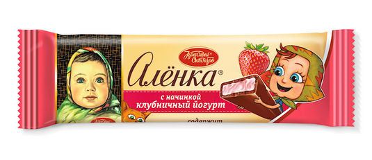 Chocolate bar Alionka with strawberry yogurt filling 50 g