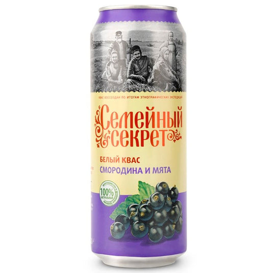 White Kvass with Blackcurrant & Mint, Family Secrets, 450ml / 15.2 fl oz