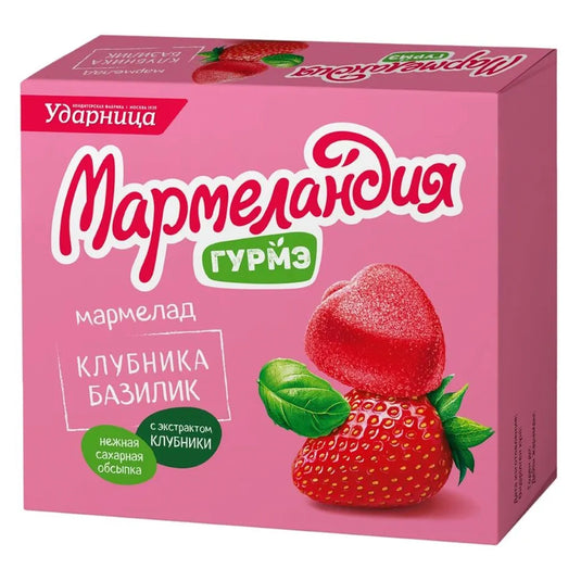 Strawberry & Basil Marmalade “Marmelandiya Gourmet”, Udarnitsa, 250g / 9 oz