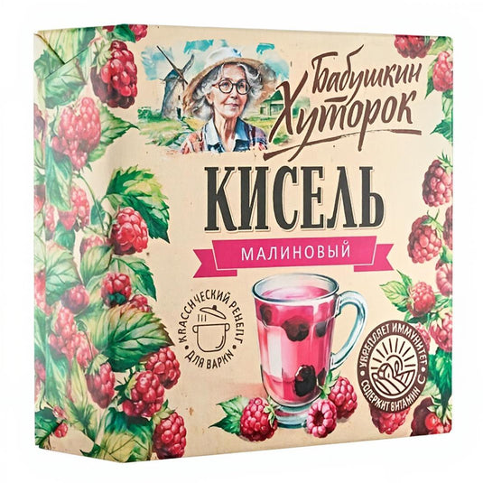 Raspberry Kissel (Brick), Babushkin Khutorok, 180g / 6.35 oz