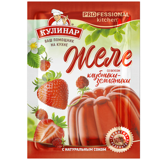 Strawberry & Wild Strawberry Jelly with Natural Juice, Kulinar, 40g / 1.4 oz