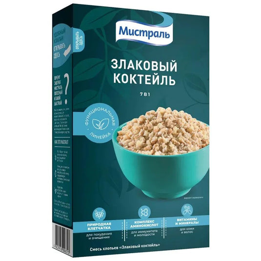 7 Grain Flakes Mix Cereal Cocktail (3 Minutes), Mistral, 400g / 14.11 oz