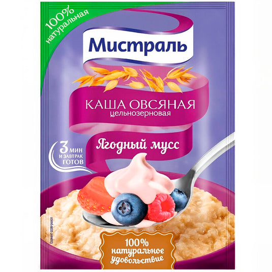 Instant Oatmeal "Berry Mousse", Mistral, 40g (1.4 Oz)