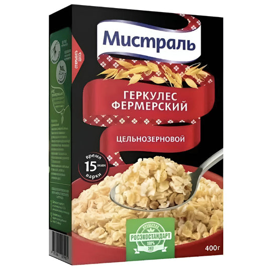 Whole Grain Farmer’s Hercules Oat Flakes (15 Minutes), Mistral, 400g / 14.11 oz