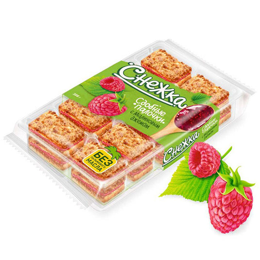 Сдобное печенье Снежка с земляничным вареньем 308 гр