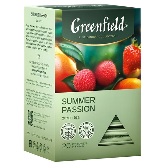 Green Tea Summer Passion, Greenfield, 20 pyramids