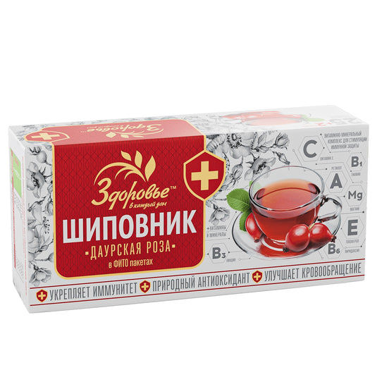 Instant Rosehip Drink "Daurian Rose", Zdorovie, 27 Filter Bags, 54g/ 1.9 oz