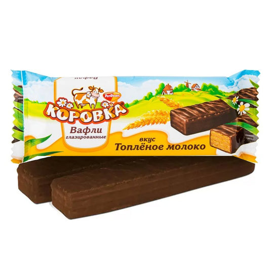 Glazed Wafers “Korovka – Baked Milk”, Rot Front, 50g / 1.76oz