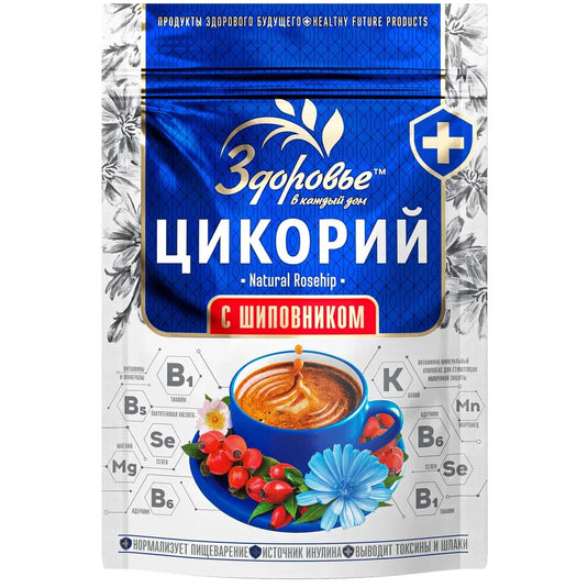 Natural Chicory with Rosehip - Coffee Alternative, Zdorovye, 85g / 3 oz