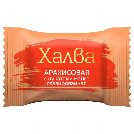 Glazed Peanut Halva with Candied Mango, Mishkino, 226 g / 7.97 oz