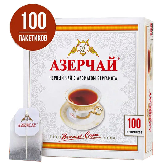 Black Tea with Bergamot Flavor, Azerçay, 100 Tea Bags
