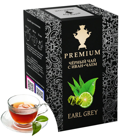 Tea with Fireweed & Bergamot "Earl Grey" Premium Black Loose Leaf, 100g