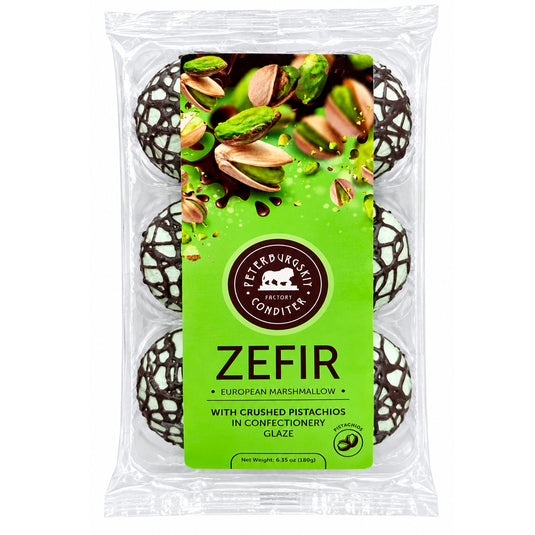 Chocolate-Glazed Marshmallow with Pistachio, St. Petersburg Pastry Chef, 180g / 6.35oz