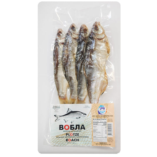 Вяленая потрошеная плотва с икрой, три пескаря, 272 г/9,59 унции