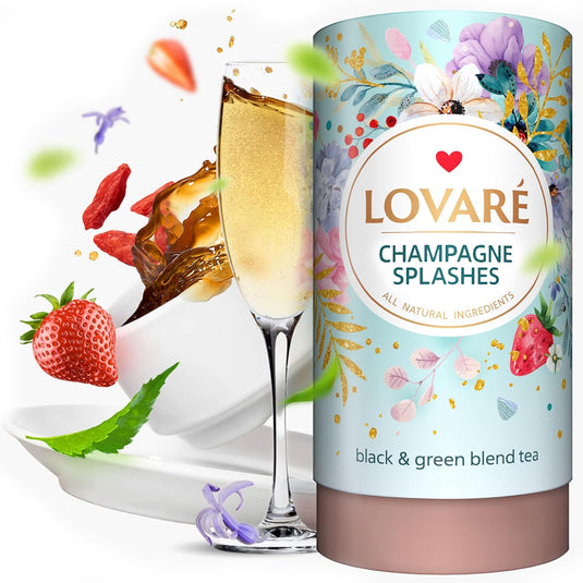 Green & Black Tea Blend «Champagne Splashes», Lovare, 80g/ 2.82oz