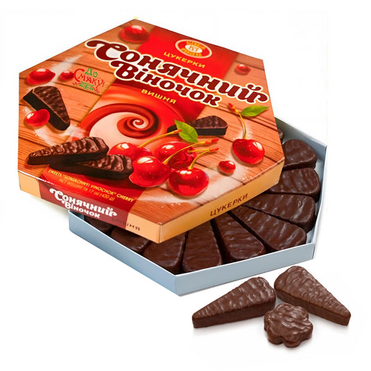 Chocolates “Sunny Wreath” Cherry, Biscuit - Chocolate, 430 g / 15.17 oz