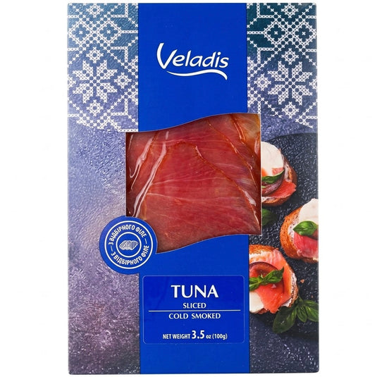 Cold Smoked Sliced Tuna, Veladis, 100g / 3.53oz