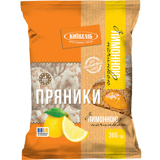 Gingerbread with Lemon Filling, Kievhleb, 300g / 10.58 oz