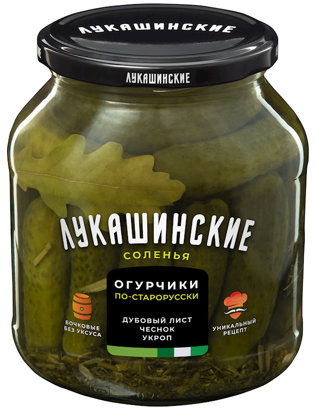 Cucumbers Lukashinskie old russian style 670 g