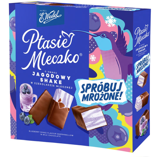 Soufflé Candies Berry Shake “Ptasie Mleczko”, Wedel, 340 g / 12 oz