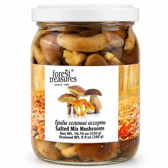 Salted Assorted Mushrooms, Forest Treasures, 530g / 18.7oz