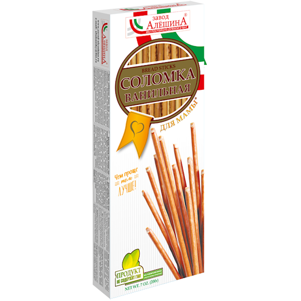 Bread Sticks (Solomka) "Aleshin" Vanilla Taste 200g