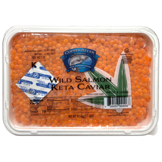 Wild Salmon Keta Caviar K, Copper River, 500g / 17.64 oz
