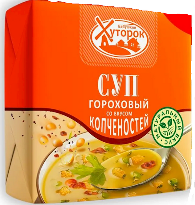 Peas soup Babushkin hutorok with smoked sausage taste 180 g