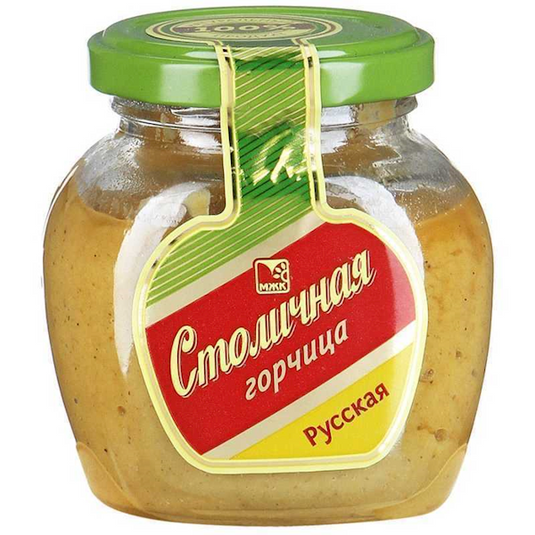 Mustard "Stolichnaya" Russian (glass) 195g