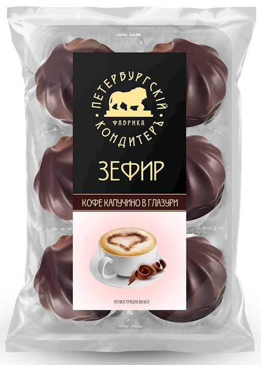 Zefir Peterburgskii konditer assorted Coffee-Cappuccino in glaze 390 g