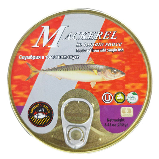 Mackerel in Tomato Sauce, Grilled Catch, 240g / 8.47oz
