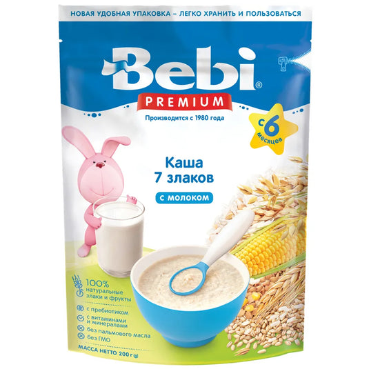 Premium Milk Porridge 7 Grains, Bebi, 7.05 oz / 200 g