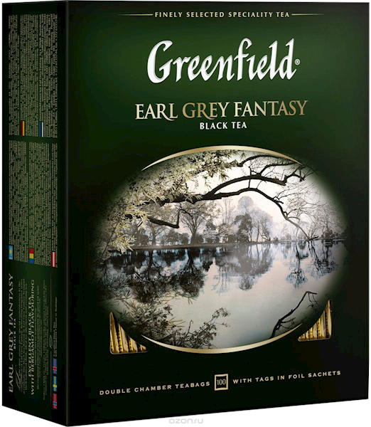 Greenfield Black Tea "Earl Grey Fantasy" 100 count