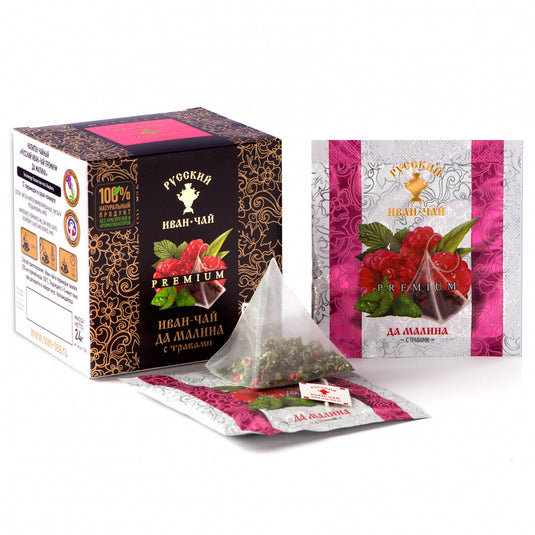 Premium Ivan-Tea with Raspberry, 12 pyramids *2g