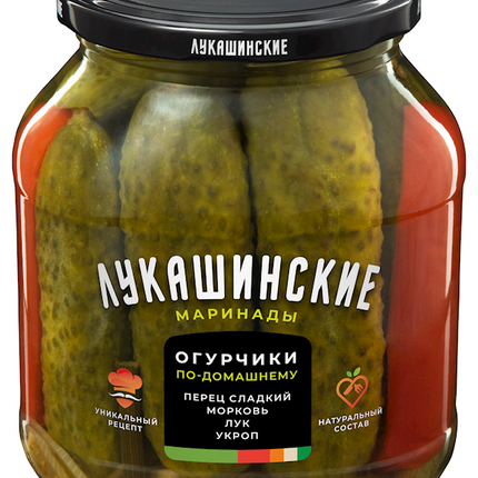 Cucumbers &quot;Lukashinskie&quot; with Sweet Pepper 670g