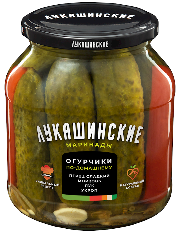 Cucumbers &quot;Lukashinskie&quot; with Sweet Pepper 670g