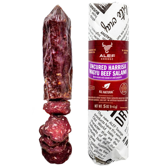 Неконсервированная говяжья салями харисса со смесью перцев чили, 142 г