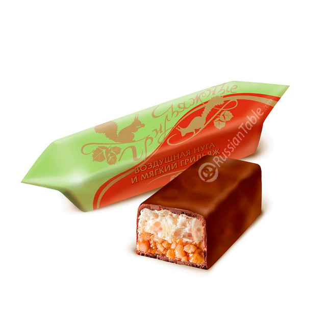 Candy Grilyazhnye Air nougat and soft candied roasted nuts 1lb