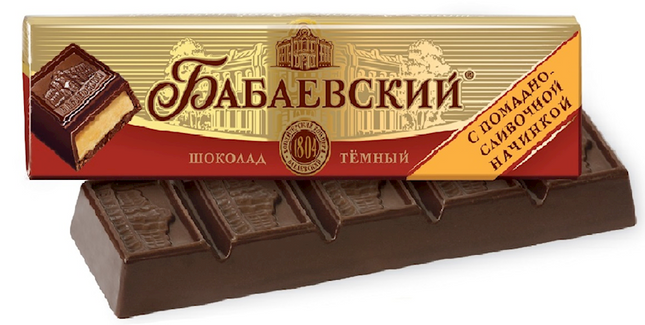 Chocolate Bar &quot;Babaevsky&quot; with Fondant-Cream Filling&quot;